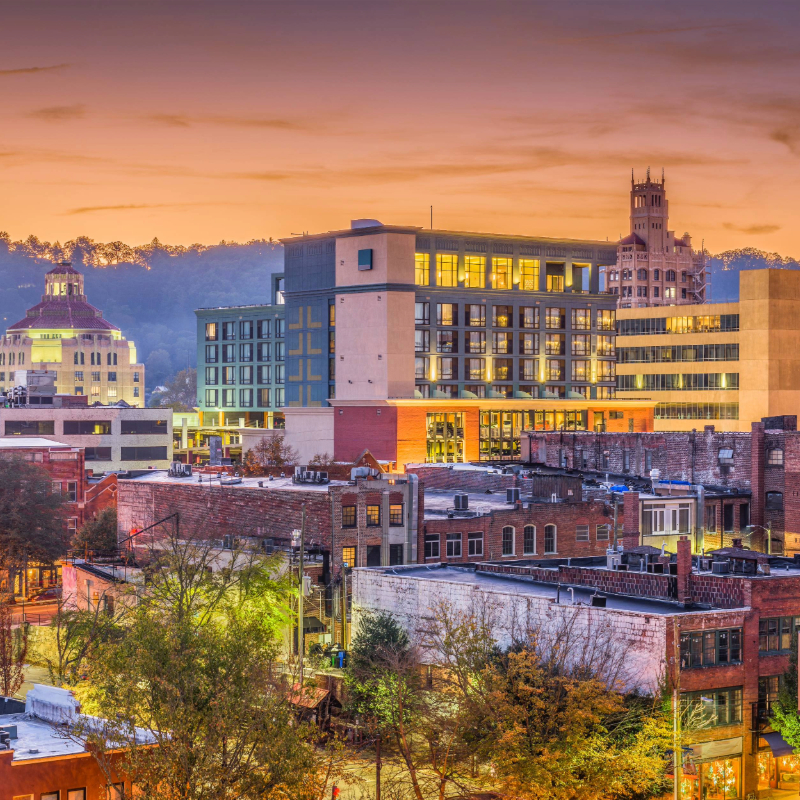Downtown skyline of Asheville, North Carolina