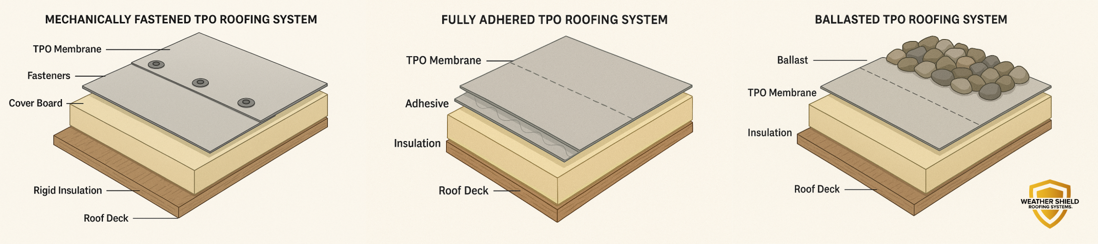 TPO Roofing attachment methods