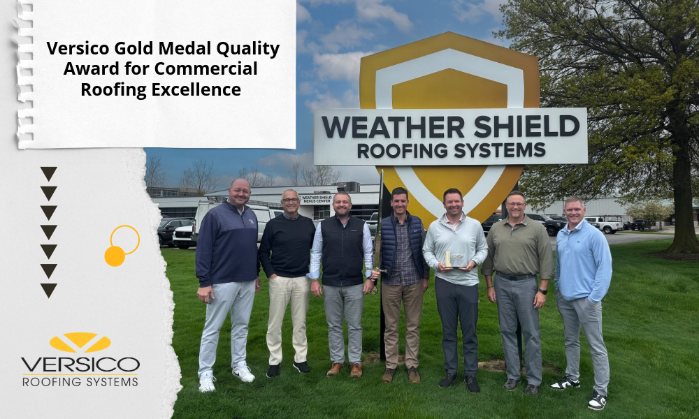 Weather Shield Roofing Systems Earns Versico Gold Medal Quality Award for Commercial Roofing Excellence