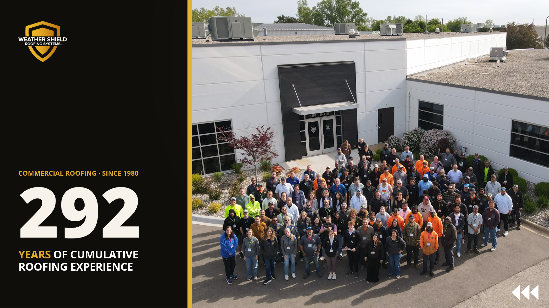 292 Years of Cumulative Roofing Experience